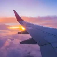 Aircraft wing from window