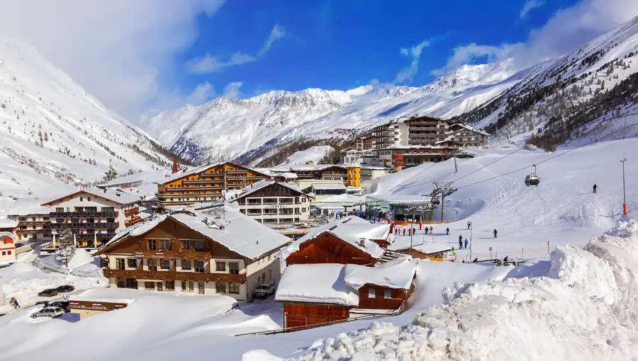 Ski resort of Obergurgl in Austria