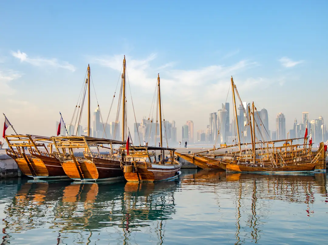 Traditional Boats In Doha, Qatar