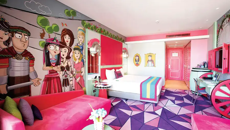 Pink Hotel Room